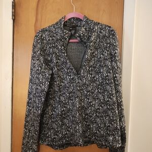Spyder Women's Black and White Textured Blazer